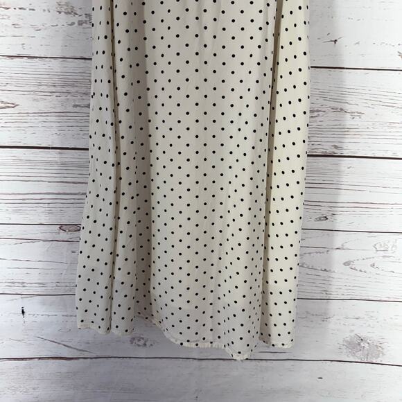 Old Navy Women's Ivory Black Dot Ruffle Cami Dress Size Large - Picture 3 of 11